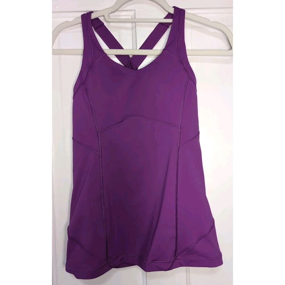 Lululemon Work Out Tank Sports Bra Yoga Gym Workout Fitness Women's 4(1141)